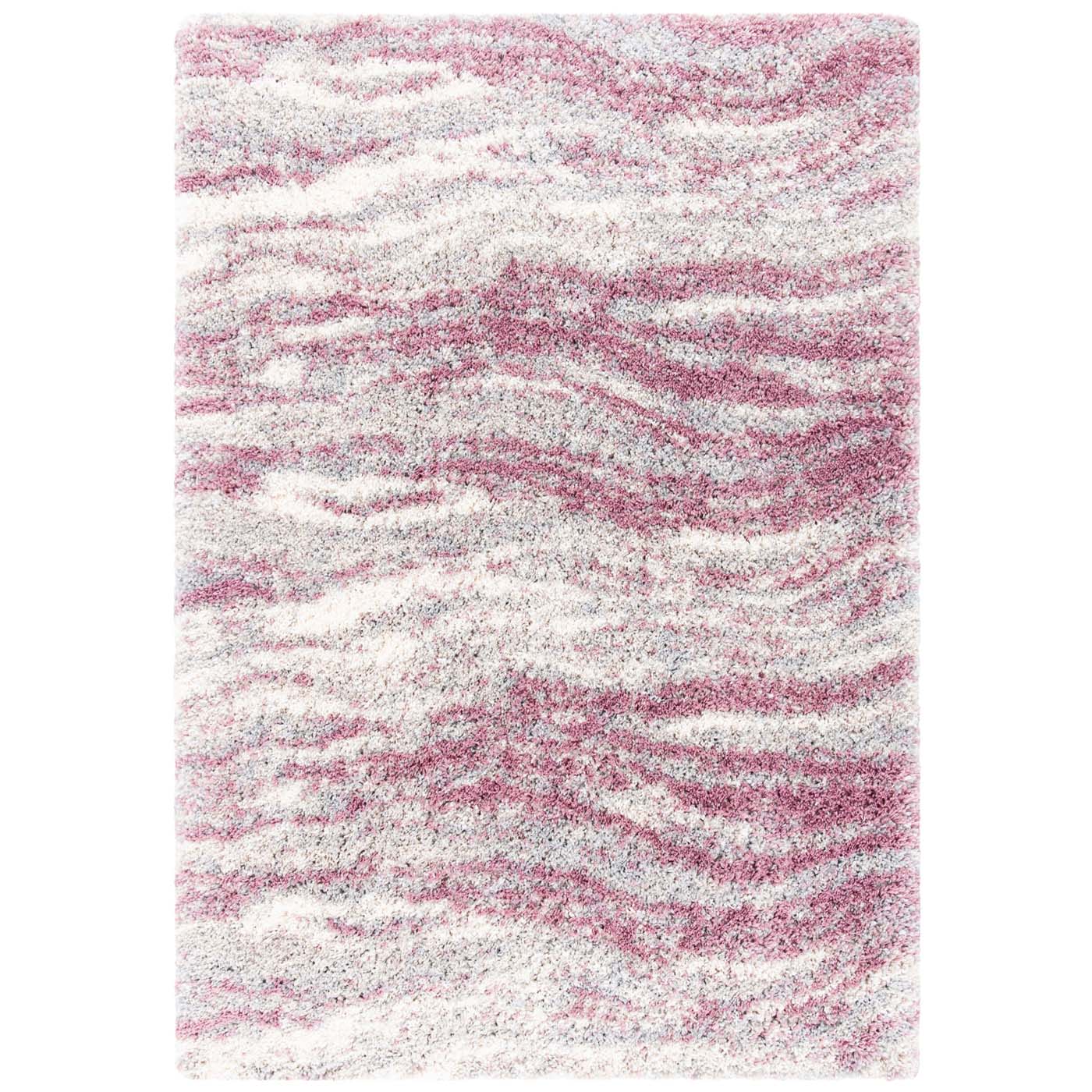 Safavieh Fontana Shag 875 Rug, FNT875 - Pink / Grey