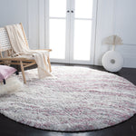 Safavieh Fontana Shag 875 Rug, FNT875 - Pink / Grey