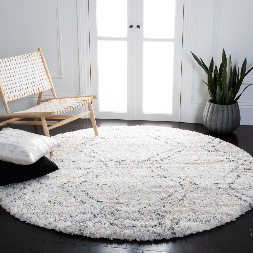 Safavieh Fontana Shag 881 Rug, FNT881 - Ivory / Grey