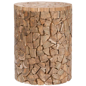 Safavieh Canyon Teak Round Stool , FOX1000