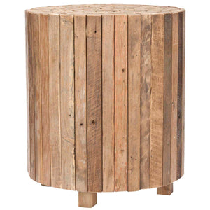 Safavieh Richmond Rustic Wood Block Round End Table , FOX1002