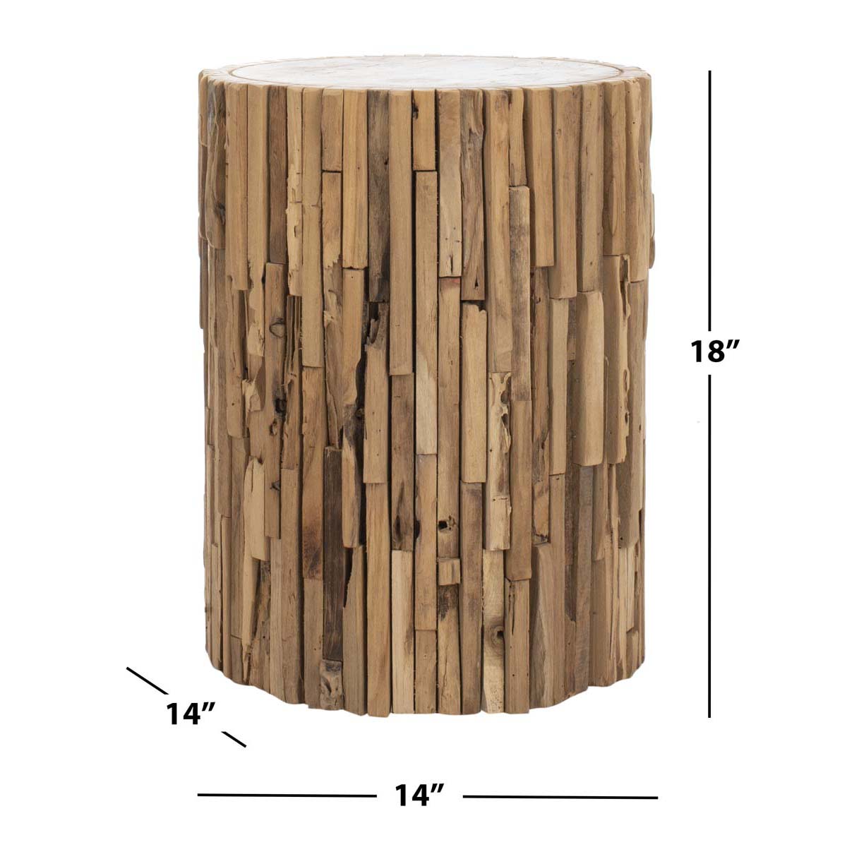 Safavieh Minidoka Round Stool , FOX1008 - Medium Oak