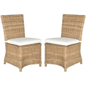 Safavieh Sebesi 17''H Rattan Side Chair(Set of 2), FOX1600