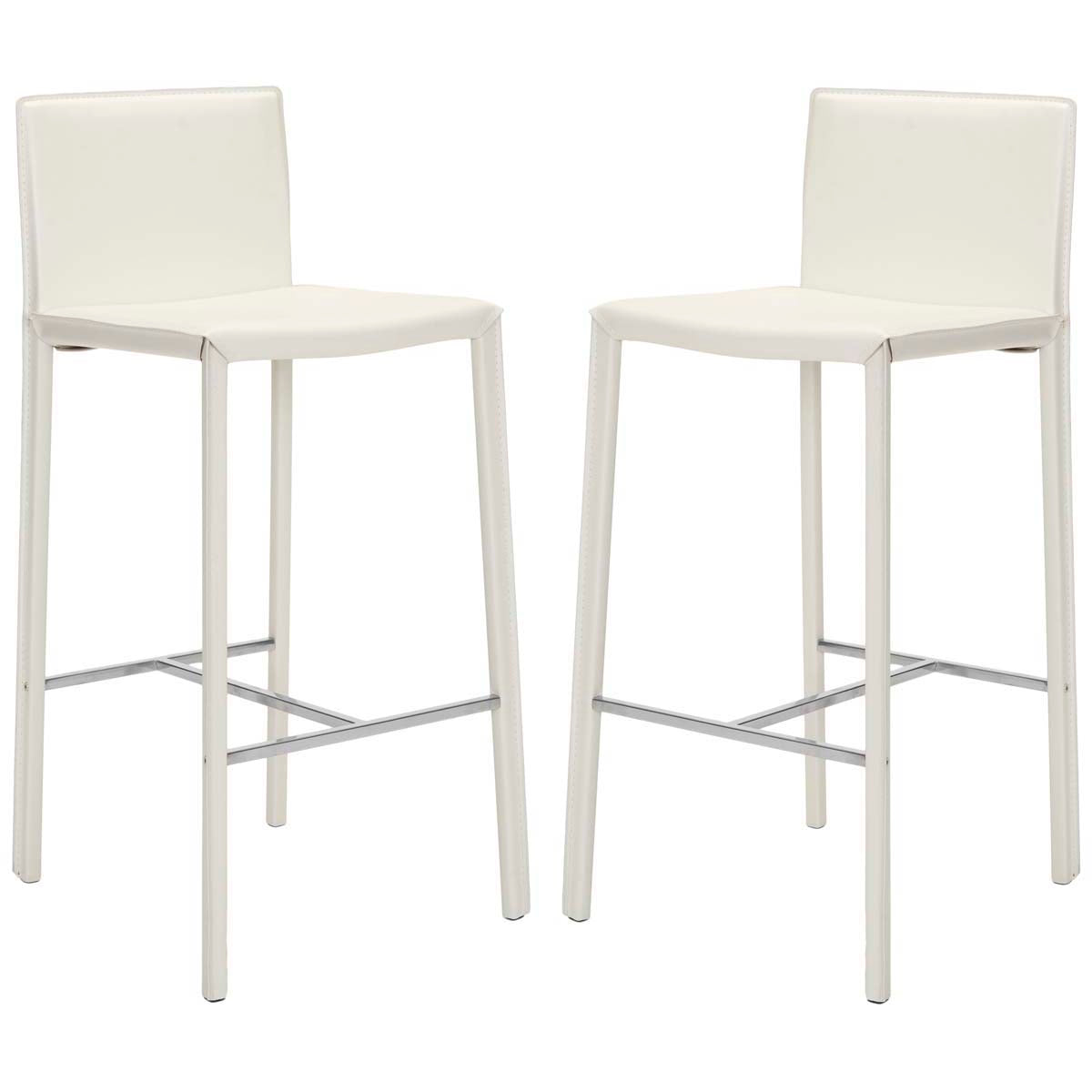 Safavieh Jason 30 Bar Stool , FOX2002 - White (Set of 2)