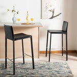 Safavieh Jason 30 Bar Stool , FOX2002 - Black (Set of 2)