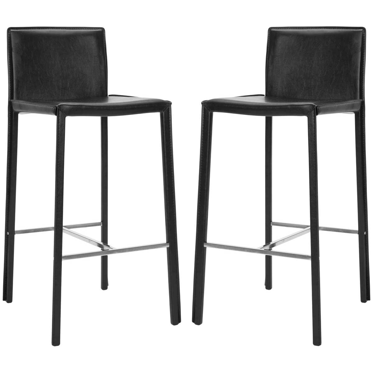 Safavieh Jason 30 Bar Stool , FOX2002 - Black (Set of 2)