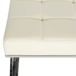 Safavieh Micha Ottoman , FOX2022 - Cream/Chrome