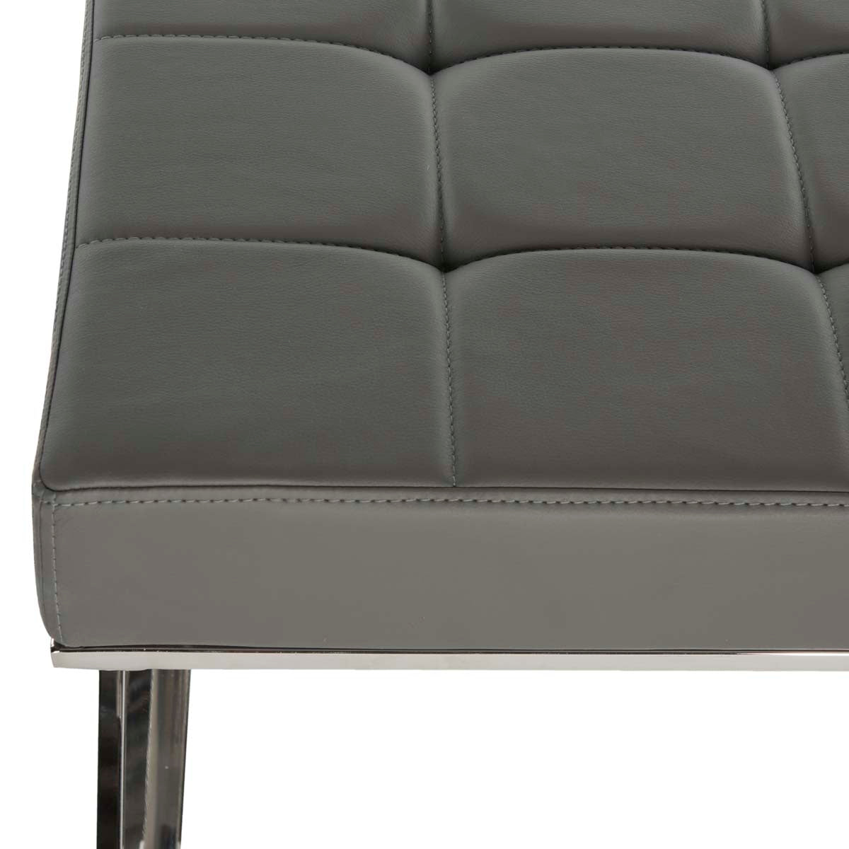 Safavieh Micha Ottoman , FOX2022 - Grey/Chrome