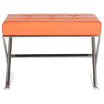 Safavieh Micha Ottoman , FOX2022 - Orange/Chrome