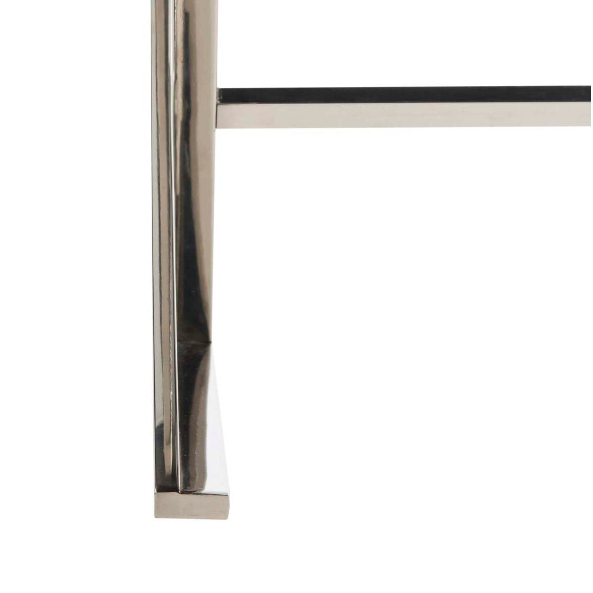 Safavieh Micha Ottoman , FOX2022 - Black/Chrome