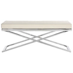 Safavieh Acra Bench , FOX2027 - White/Chrome