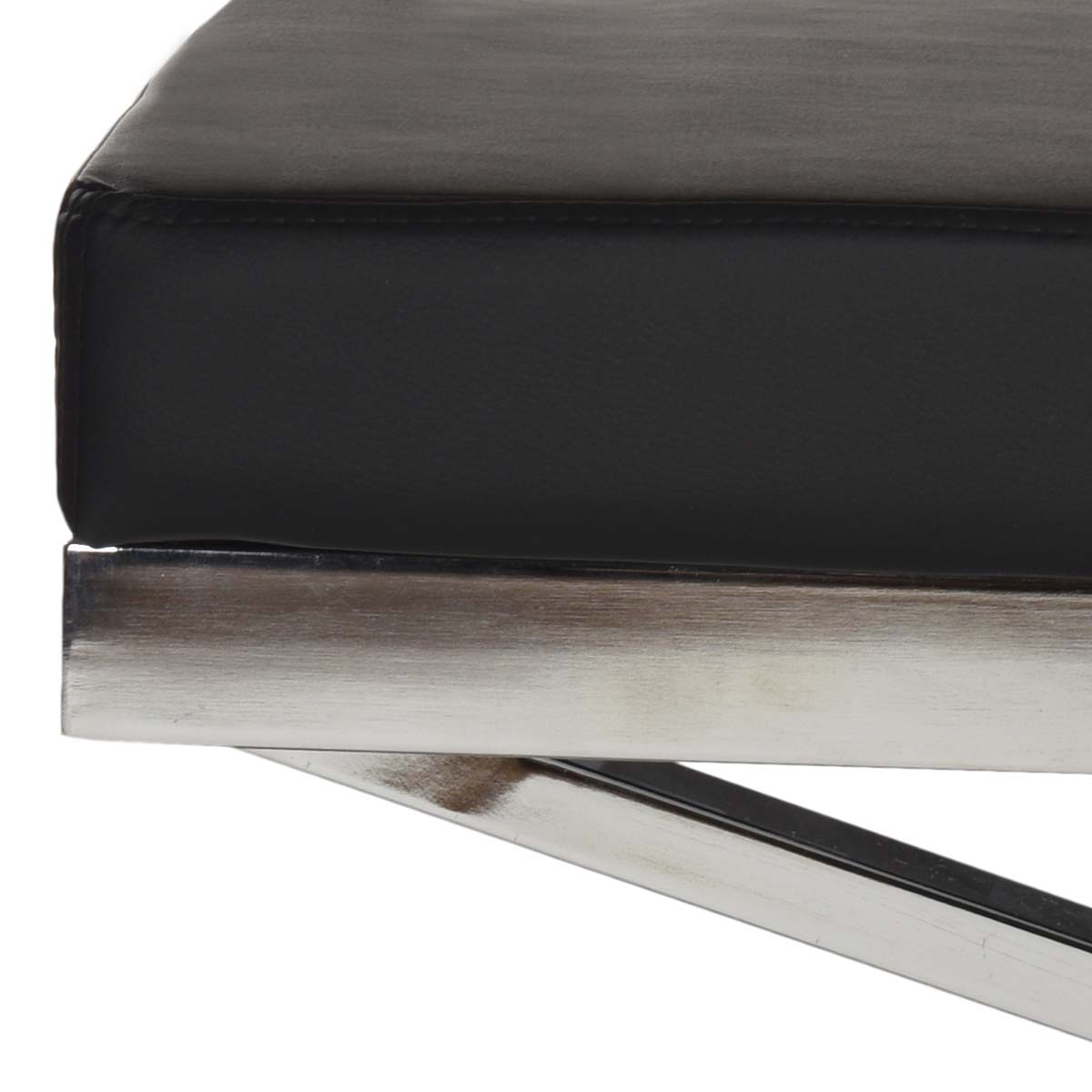 Safavieh Acra Bench , FOX2027 - Black/Chrome