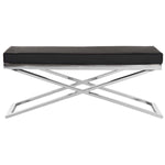 Safavieh Acra Bench , FOX2027 - Black/Chrome
