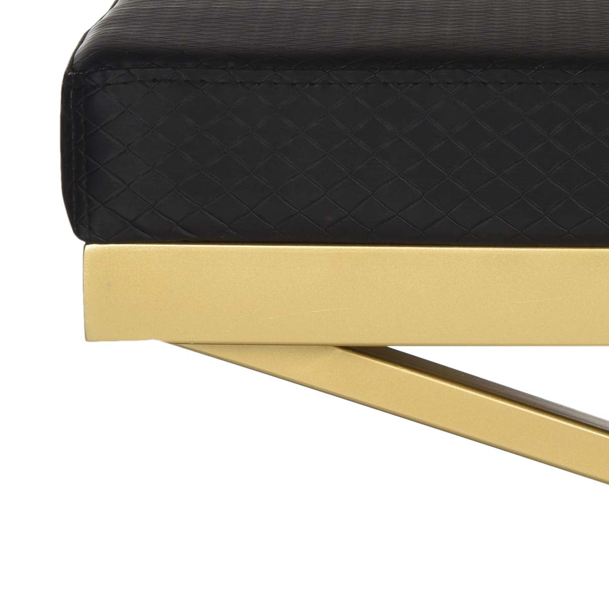 Safavieh Acra Bench , FOX2027 - Black Bottega/Gold