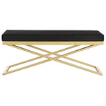 Safavieh Acra Bench , FOX2027 - Black Bottega/Gold