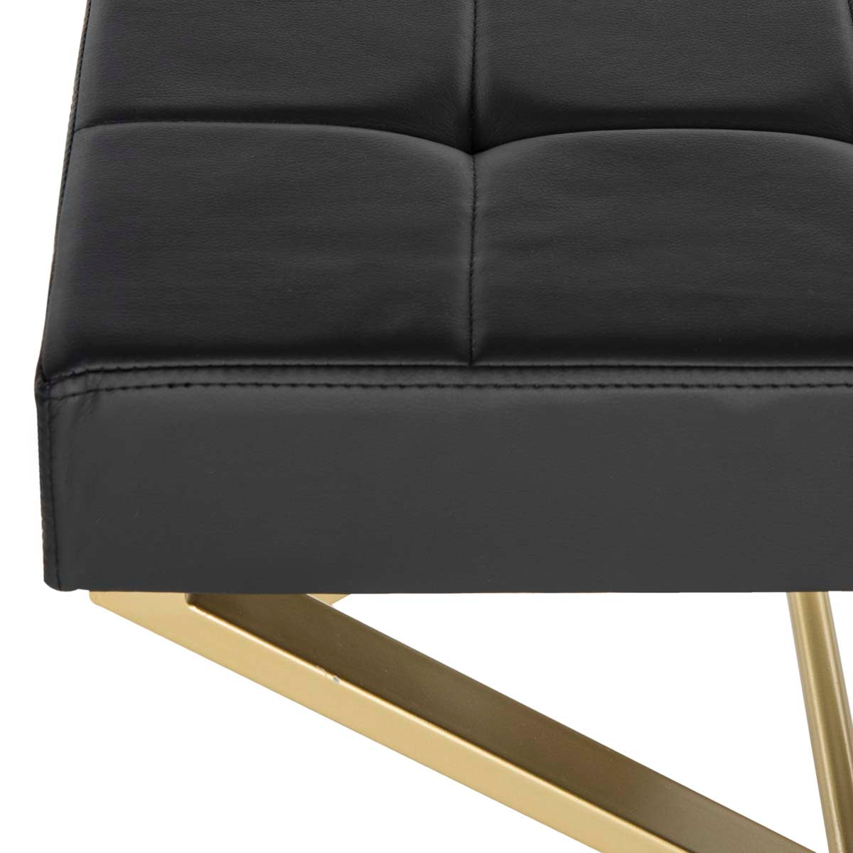 Safavieh Badgley Ottoman , FOX2029 - Black/Gold