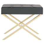 Safavieh Badgley Ottoman , FOX2029 - Black/Gold