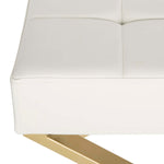 Safavieh Badgley Ottoman , FOX2029 - White/Gold
