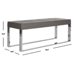 Safavieh Marc Bench , FOX2032 - Grey/Chrome