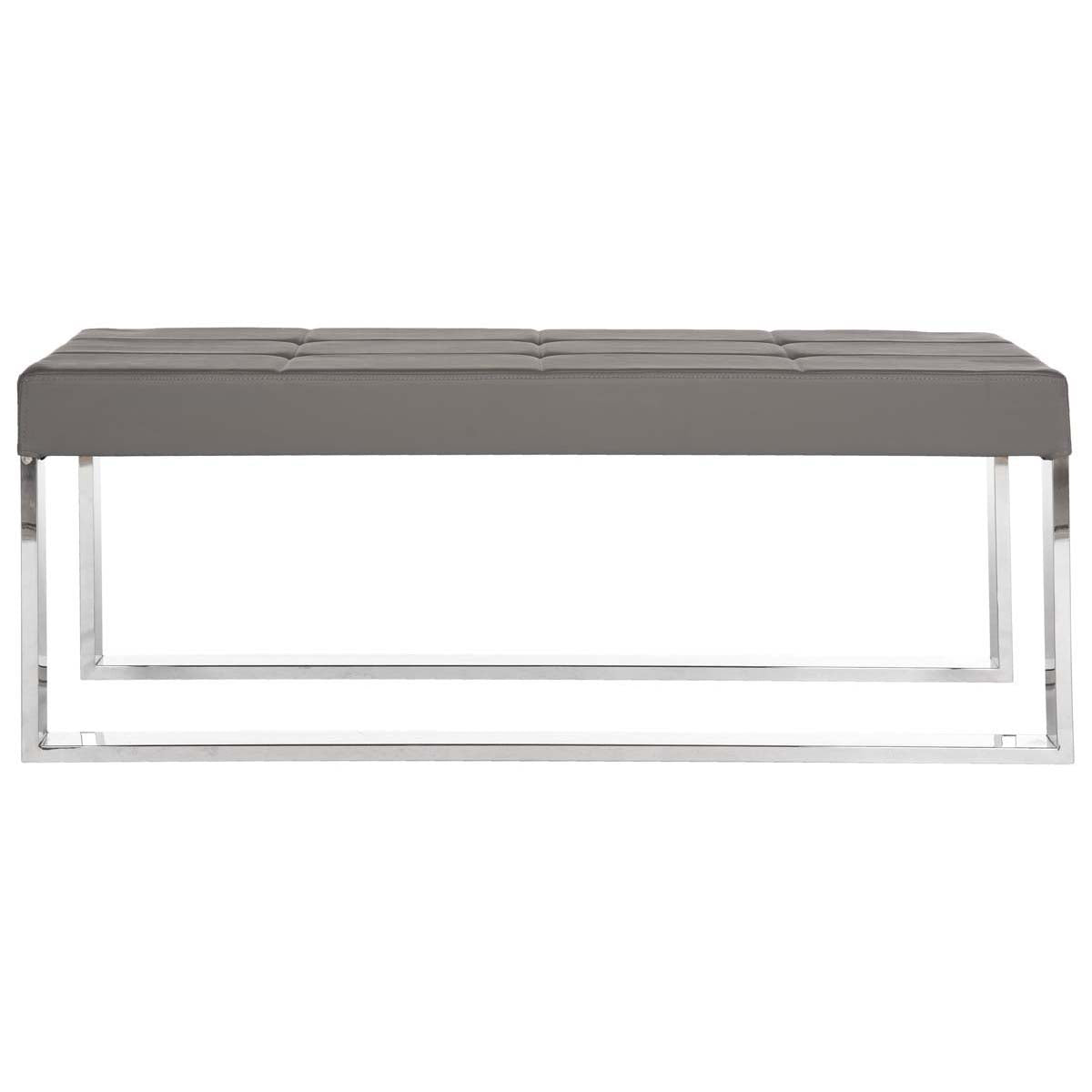 Safavieh Marc Bench , FOX2032 - Grey/Chrome