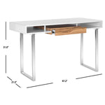 Safavieh Metropolitan Computer Desk , FOX2203 - White/Chrome