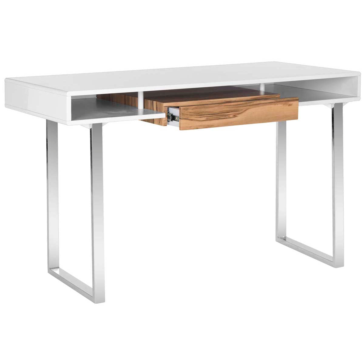 Safavieh Metropolitan Computer Desk , FOX2203 - White/Chrome