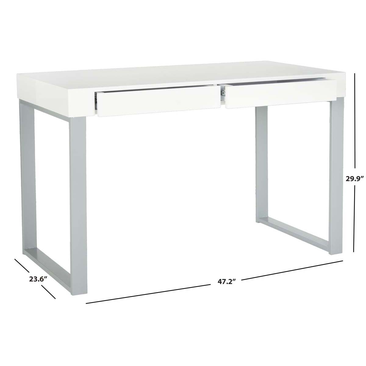 Safavieh Barton Desk , FOX2206 - White/Grey