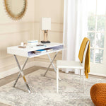 Safavieh Gordon Desk , FOX2217 - White/Chrome