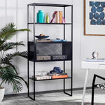 Safavieh Abay 31.5''W Storage Bookshelf , FOX2220 - Black