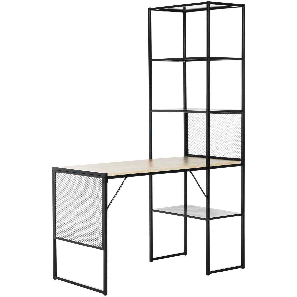 Safavieh Aba 46''W Corner Writing Desk W/ Storage , FOX2221 - Black