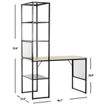 Safavieh Aba 46''W Corner Writing Desk W/ Storage , FOX2221 - Black