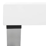 Safavieh Paley 47''W One Drawer Lacquer & Chrome Desk , FOX2223 - White