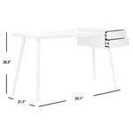 Safavieh Ferli Mid Century Scandinavian Two Drawer Desk , FOX2228 - Matte White