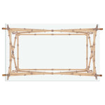 Safavieh Mark Crisscrossed Gold Accent Table , FOX2511 - Gold/Clear Glass