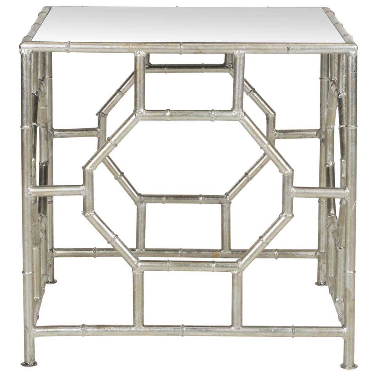 Safavieh Rory Silver Mirror Top Accent Table , FOX2519 - Silver/Mirror
