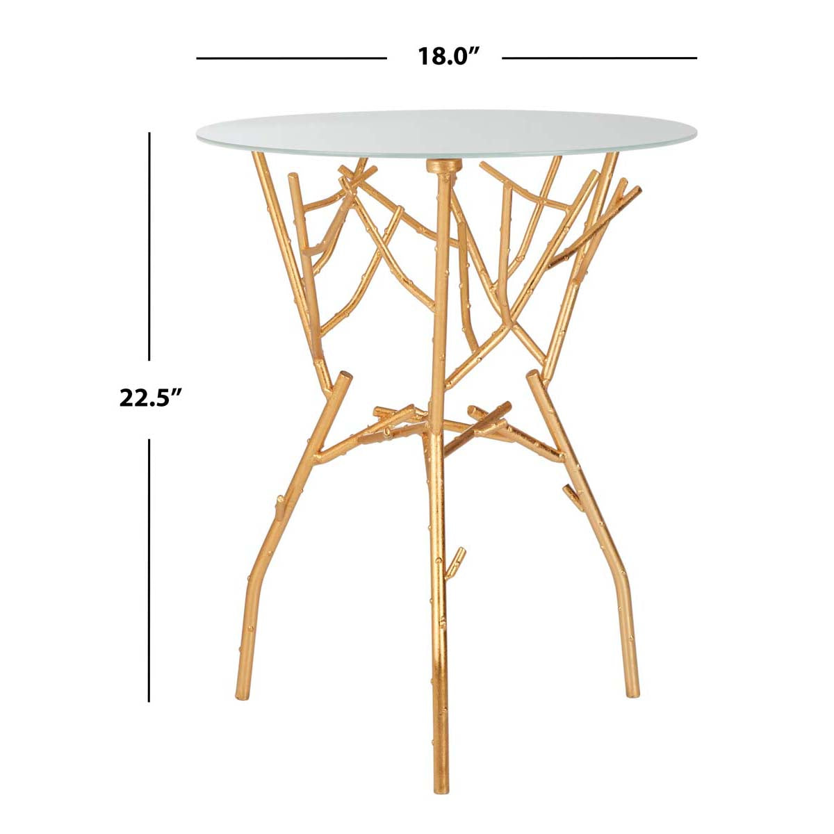 Safavieh Tara Branched Glass Top Gold Accent Table , FOX2520