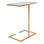Safavieh Neil Gold Leaf Accent Table , FOX2528 - Gold/White Glass