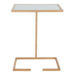 Safavieh Neil Gold Leaf Accent Table , FOX2528 - Gold/White Glass