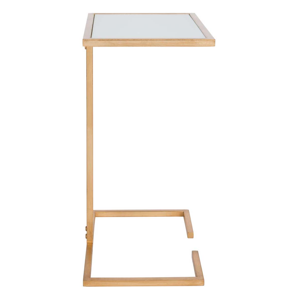 Safavieh Neil Gold Leaf Accent Table , FOX2528 - Gold/White Glass