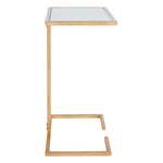 Safavieh Neil Gold Leaf Accent Table , FOX2528 - Gold/White Glass