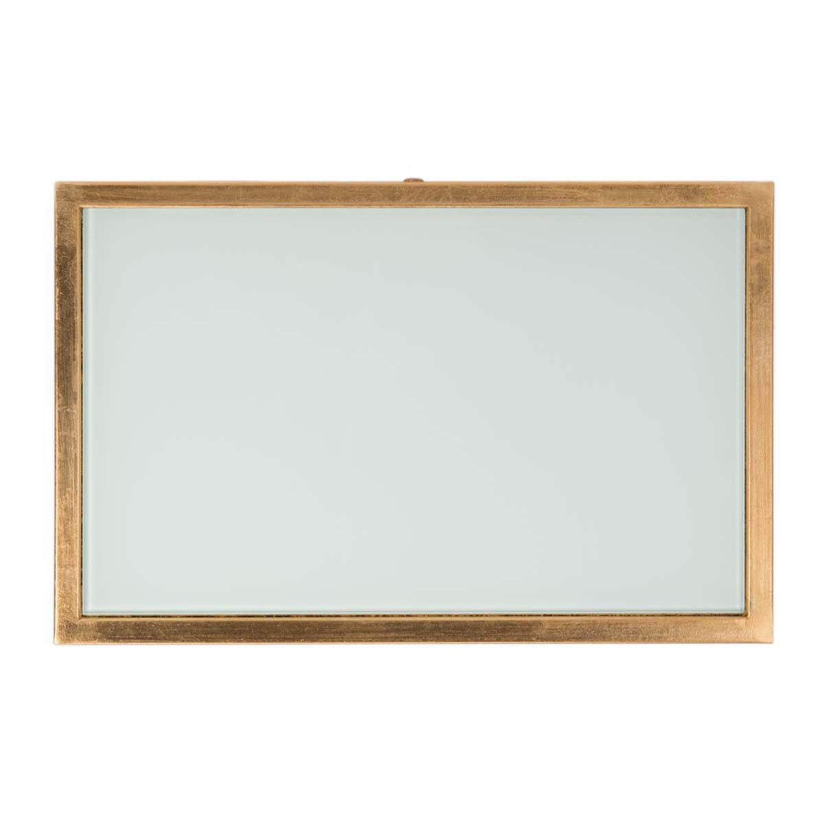 Safavieh Neil Gold Leaf Accent Table , FOX2528 - Gold/White Glass