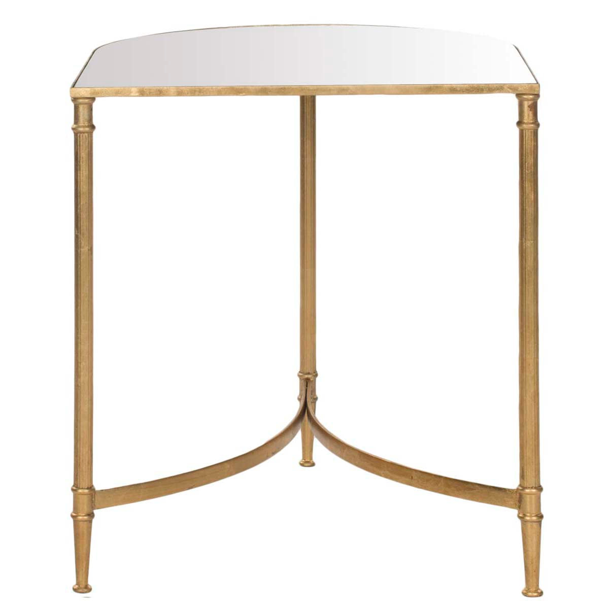 Safavieh Nevin Mirror Top Gold Accent Table , FOX2532 - Gold/Mirror