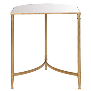 Safavieh Nevin Mirror Top Gold Accent Table , FOX2532