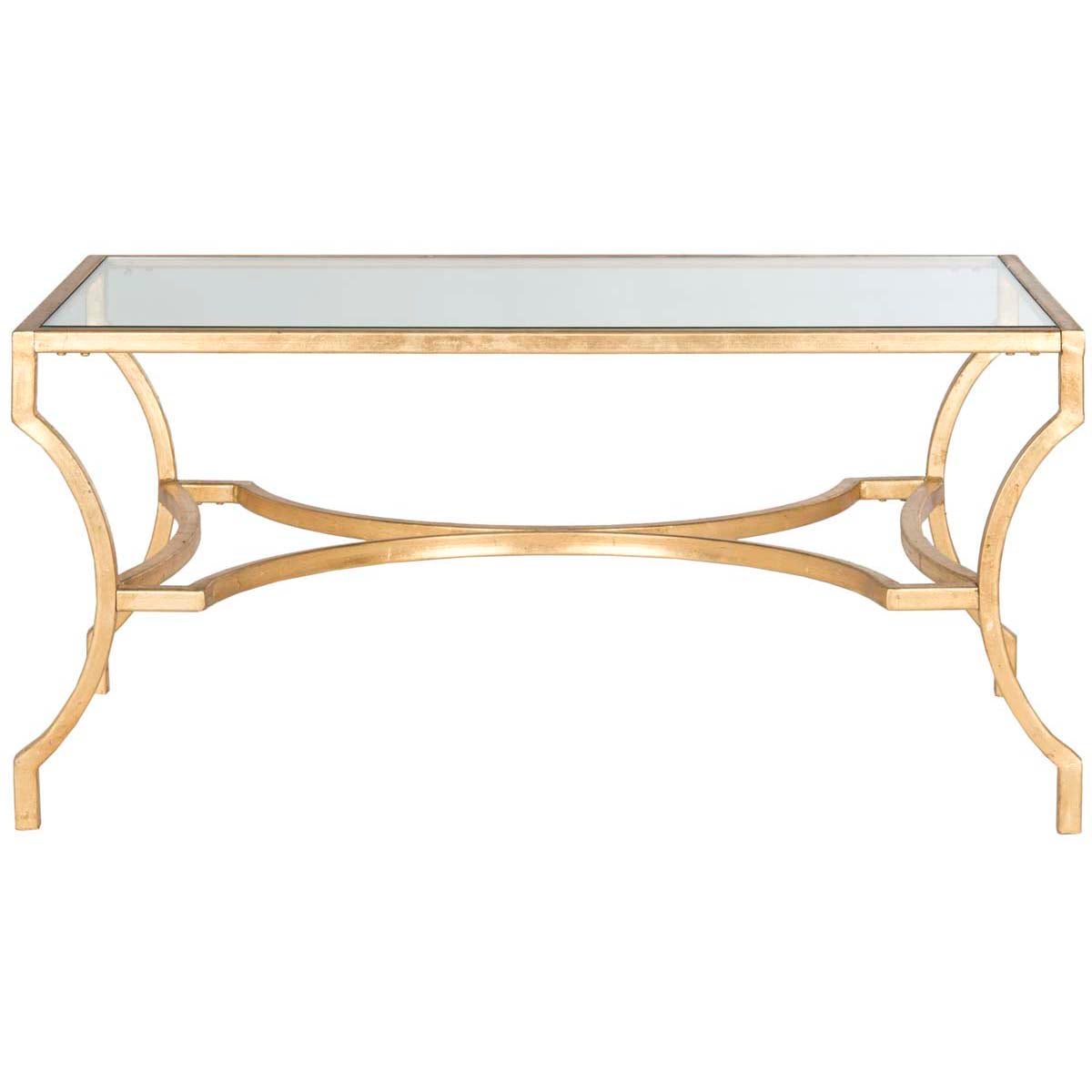 Safavieh Alphonse Coffee Table , FOX2541 - Gold/Glass
