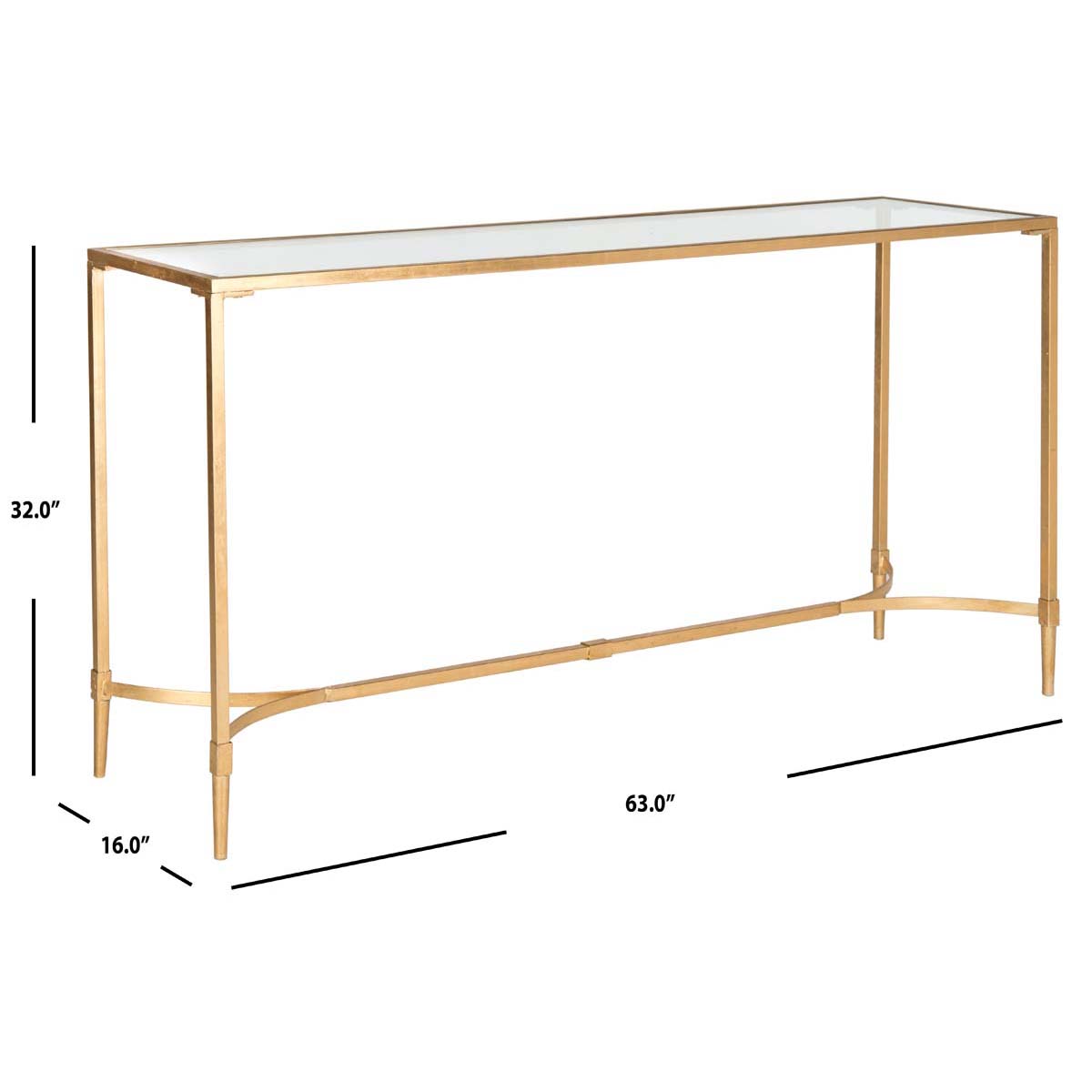 Safavieh Antwan Console , FOX2546 - Gold/Glass