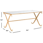 Safavieh Lavar Coffee Table , FOX2551 - Gold/Glass