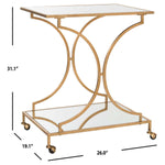 Safavieh Ignatius Bar Cart , FOX2555 - Gold/Mirror