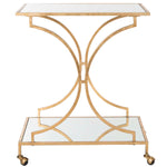 Safavieh Ignatius Bar Cart , FOX2555 - Gold/Mirror