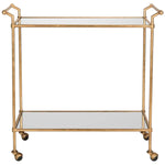 Safavieh Felicity Bar Cart , FOX2558 - Gold/Mirror