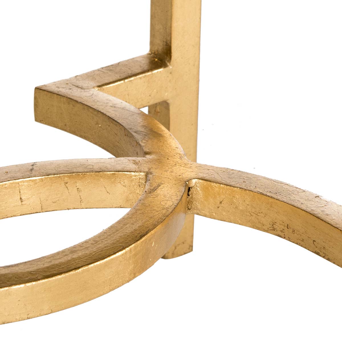 Safavieh Mita Mirror Top Gold Leaf End Table , FOX2581 - Gold/Mirror